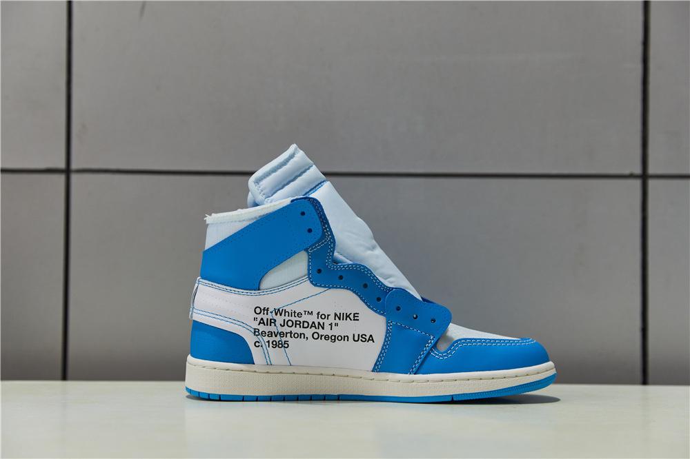 PK GOD X YIFU RETAIL FACTORY OFF WHITE X AIR JORDAN 1 POWDER BLUE UNC RETAIL MATERIALS ready limited